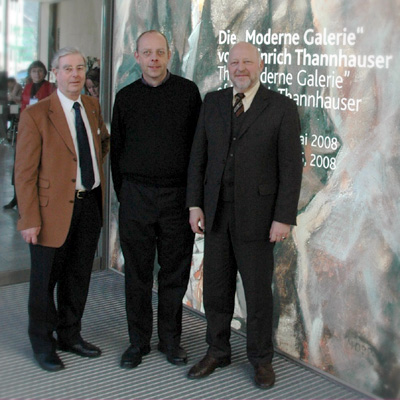 Prof. Dr. Manfred Treml, Direktor des MPZ,   Bernhard Purin, Direktor des Jüdischen Museums, Dr.Norbert Matern, Vorsitzender des Presseclubs München e.V. (v.r.n.l.)
